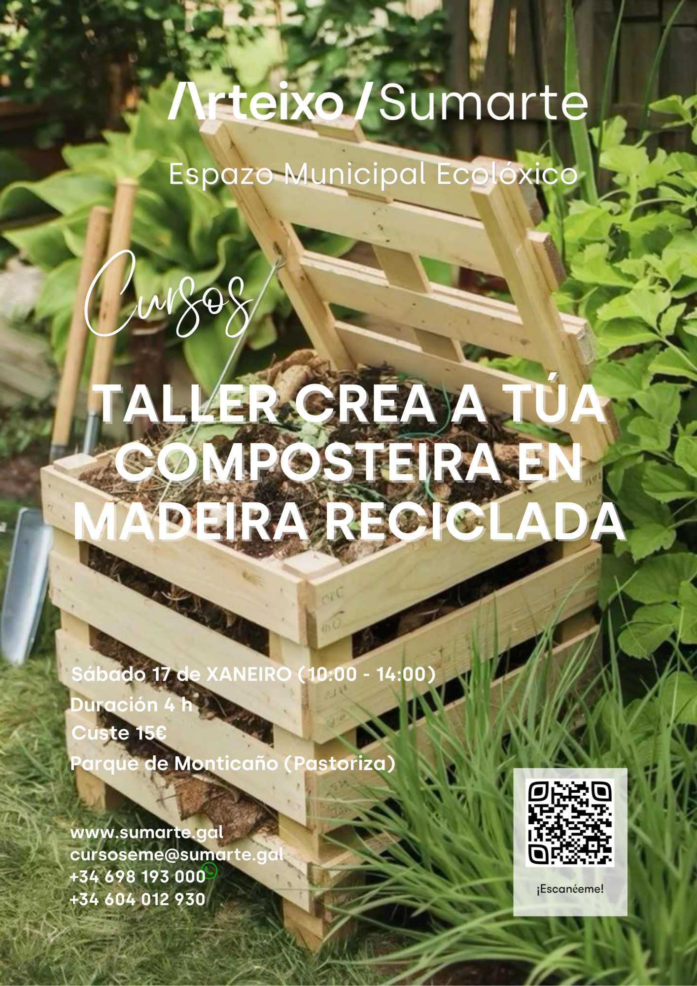 CREA A TÚA COMPOSTEIRA EN MADEIRA RECICLADA